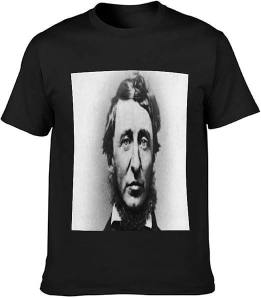 Henry David Thoreau T Shirt 2021 Summer New ClassicFit Short Sleeves Novelty Cotton Shirt Mens