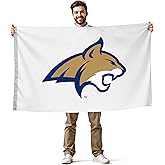 Montana State Bobcats College Sports Printed Flag - NCAA Licensed - Nylon - School Banner (White, Gold, Blue) (3' x 5')