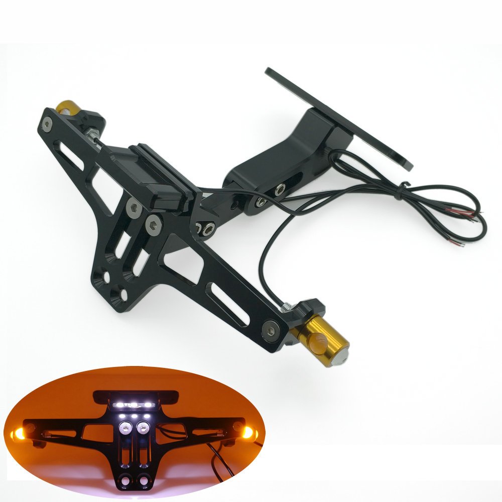 Supporti Per Targhe Staffa Porta-targa Con Luce A LED Ambrata Di - Foto 7