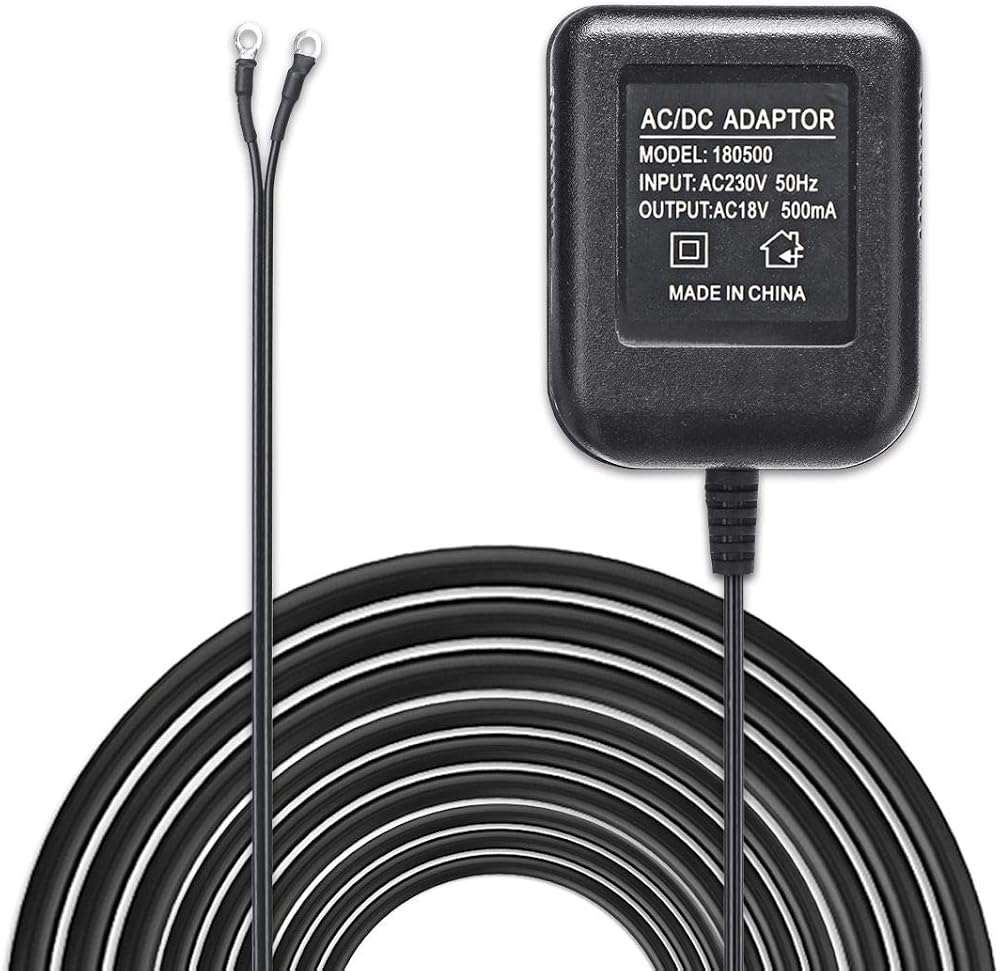 Philoch 18V AC Transformer Cable 5M UK Plug Adapter for WiFi Doorbell Camera