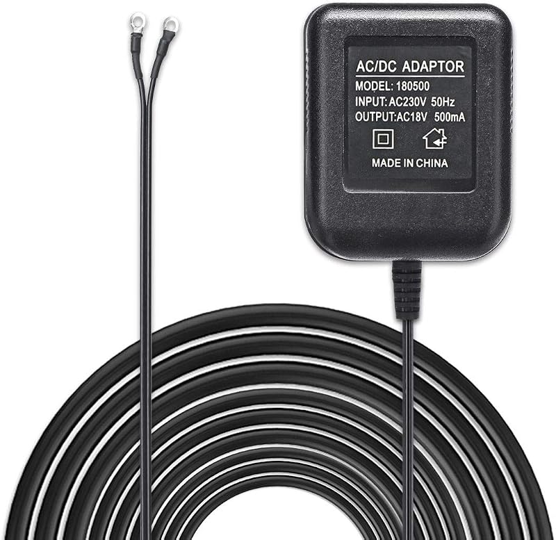 Philoch 18V AC Transformer Cable 5M UK Plug Adapter for WiFi Doorbell Camera
