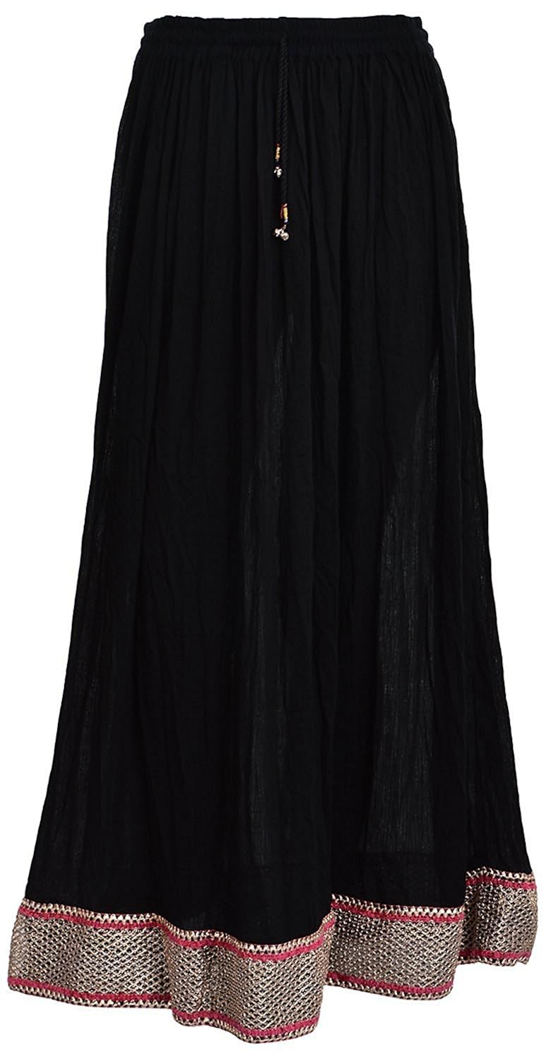 madhu art women's rayon cotton full length skirt