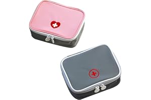 Travel First Aid Bag, Small First Aid Survival Kit Bag Empty for Home Outdoor Travel Camping Hiking Backpacking Vehicle, Mini