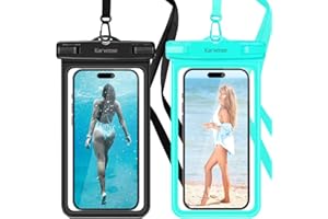 KARVENSE Waterproof Phone Pouch/Case, 2 Pack Waterproof Phone Holder/Bag for iPhone 15 14 13 12 11 Pro Max, Samsung Galaxy, Pixel, Universal Cell Phone Dry Bag for Travel, Beach, Shower, Kayaking, Snorkeling