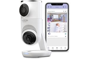 HUBBLE CONNECTED Nursery Pal Dual Vision Smart Camera Wi-Fi Enabled Baby Monitor with AI Motion Tracking, Plus Preloaded Soothing Sounds, Lullabies, and Stories, White