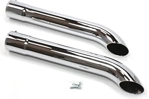 Patriot Exhaust H3820 Chrome Side Tube Turnout Silver