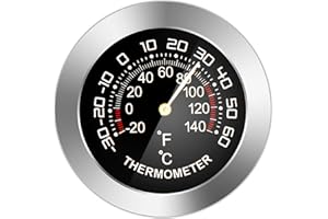 Car Thermometer/Hygrometer Mini Mechanical Dial Type Analog Humidity Temperature Detection Meter-Gauge High Accuracy Dial Typ