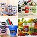 Wewdigi. UNI-FAM Mason Jars Labels, 80 Chalkboard Stickers - Canisters Labels - Chalk Makers Erasable