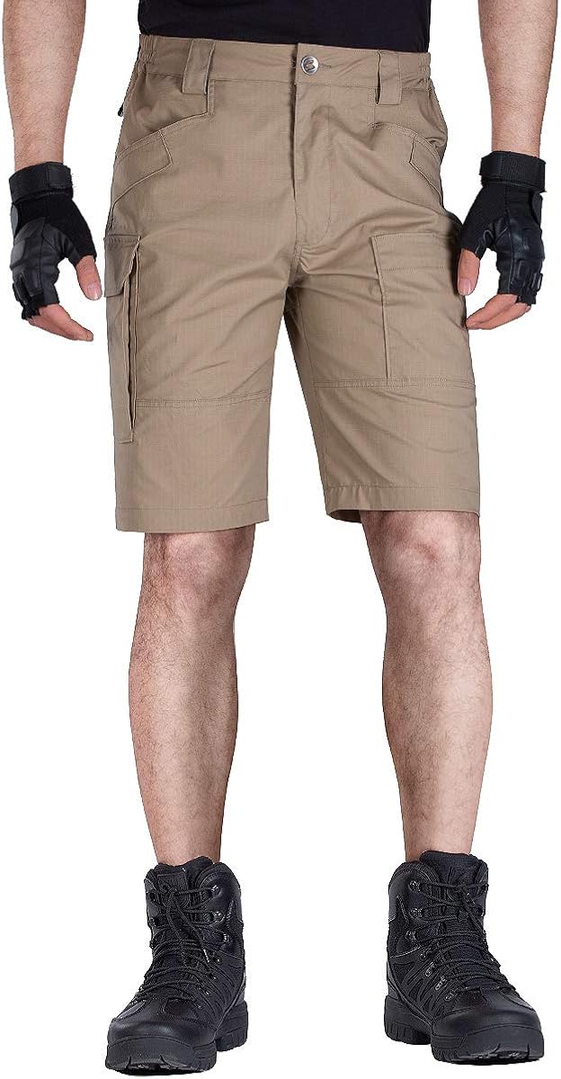 FREE SOLDIER Mens Tactical Cargo Shorts Relaxed Fit Water Resistant