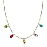 CLASSYZINT Christmas Necklaces For Women Long Christmas Tree And Lights Charm Strand Necklaces…