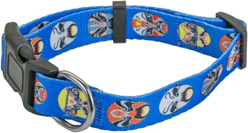 Cool Pattern Adjustable Snap On Dog Collars Multiple Sizes Designed for Comfort and Durability (Small)