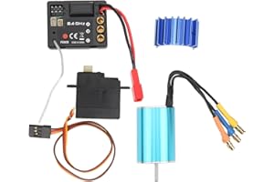 2435 3900KV Brushless Motor ESC Servo Set, Brushless Power Upgrade Set for SG1603 1604 RC Car, Durable Brushless Motor with H