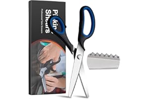 Pinking Shears for Fabric, Sewing Scissors Heavy Duty, Professional Craft Scissors 9.25 Inches, Stainless Steel Zig Zag Sciss