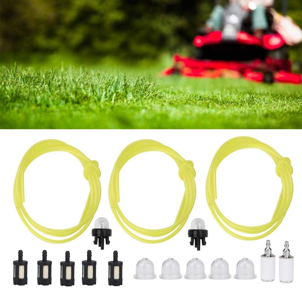 Cafopgrill Petrol Strimmer Fuel Pipe, 1.5 Meters Gas Petrol Fuel Line Hose Gas Oil Tube Pipe with Snap in Primer Bulb and Fuel Filter - Image 3