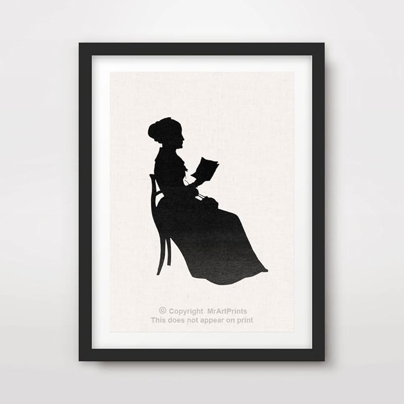 Amazon.com: VICTORIAN SILHOUETTE CAMEO ART PRINT POSTER Vintage