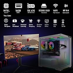 STGAubron Gaming PC Computer Desktop, Radeon RX 470