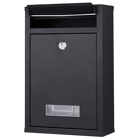 Cassetta Postale Bakaji In Acciaio Inox - Con Chiusura A Chiave, Portagiornale E Finestra Di Controllo