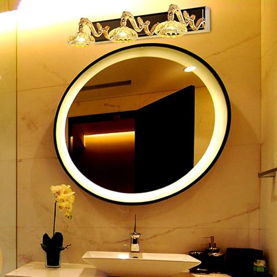 GALIMAXIA Crystal Tocador del baño de la luz 3-luz lámpara de Pared de