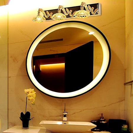 GALIMAXIA Crystal Tocador del baño de la luz 3-luz lámpara de Pared de