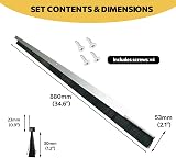 Retsun 2x Door Brush Seal 53x880mm Silver Aluminium Draught Dustproof view 2
