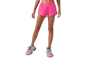 MCEDAR Girls Athletic Shorts with Liner, Quick-Dry Lightweight Active Workout Sports Running Shorts with Zip Pocket