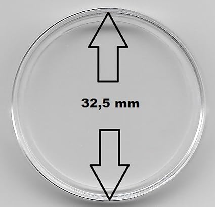 20 Stück Münzkapseln 32,5 mm, für 10 € -, 20 €, 25 € - und 10 DM - Münzen