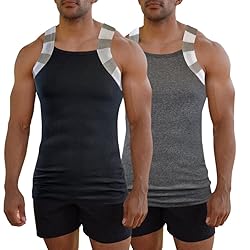 Different Touch 2 Pack Men Square Cut Two Tone Trim