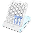 Replacement Tips for Waterpik Water Flosser (6 Pik Pocket Tips + Storage Case Combo)