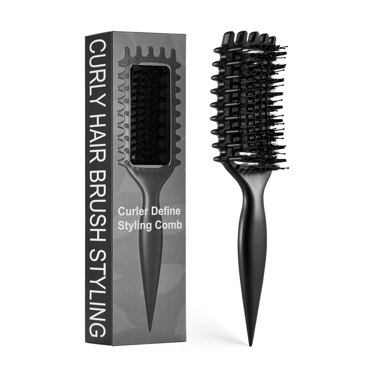 Photo 1 of *USED*
Curly Hair Brush Candybrush Curl Defining Brush for Detangling Shaping and Defining Curls for Women, Men, Wet & Dry Hair (Black)