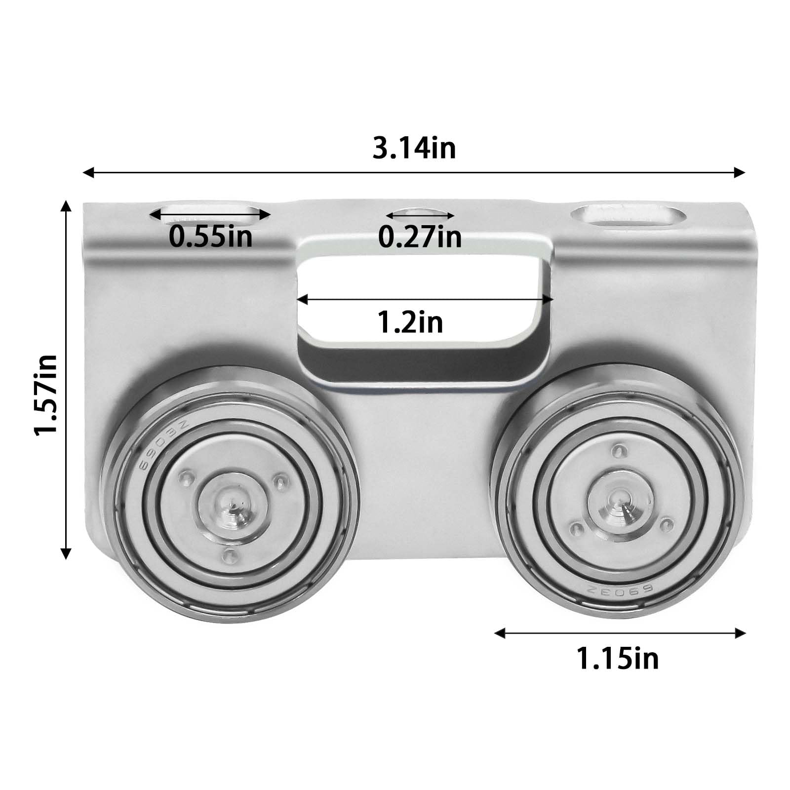 P2750-EG Trolley Assembly 4 Wheel Light Duty For Use With All 1-5/8 ...