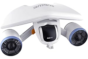 whiteshark Mix Underwater Scooter, 1.5m/s Speed Dual Motors Electric Water Scooter, 40M Waterproof Swimming Pool Diving Snorkeling for Kids Adults(with Action Camera Mount)