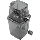 Portable Hand Crank Ice Crusher - Manual Hand Crank Operated Breaker (Gray) | Portable Chopper Transparent Stainless Steel Breaker Making Drinks Machine for Fast Coarse Shaved Fine Chips Ho