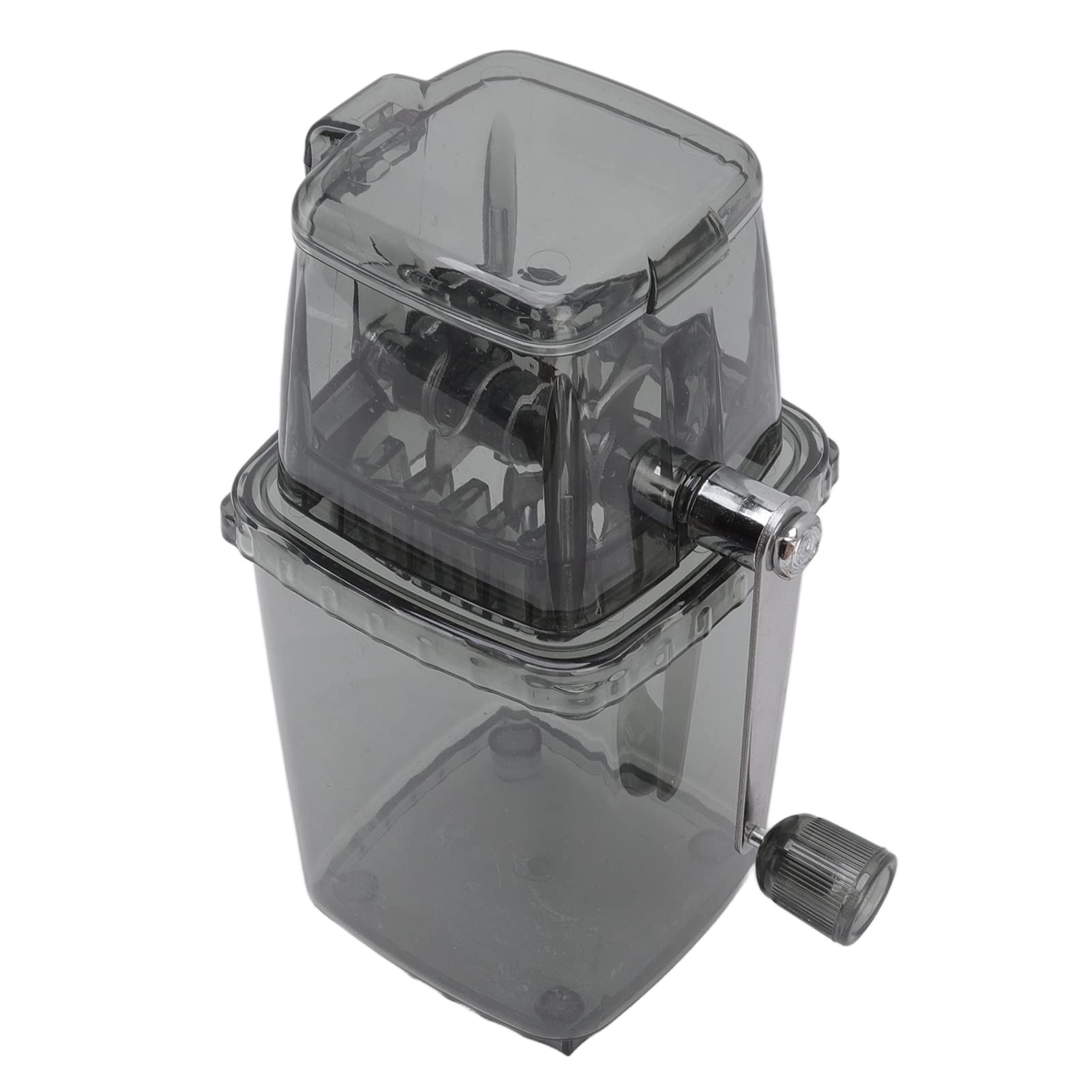 Photo 1 of Leopacat Hand Crank Ice Crusher, Manual Hand Crank Operated Breaker, Portable Chopper Transparent Stainless Steel Breaker Making Drinks Machine for Fast Coarse Shaved Fine Chips Ho (Gray)