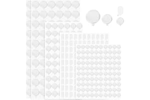 PHINUS 480 PCS Double Sided Tape Adhesive Dots Stickers, Clear Removable Sticky Tack Adhesive Putty, Waterproof No Trace Sticky Dots for Hanging Crafts, Photo Stickers, Wedding and Holiday Decorations
