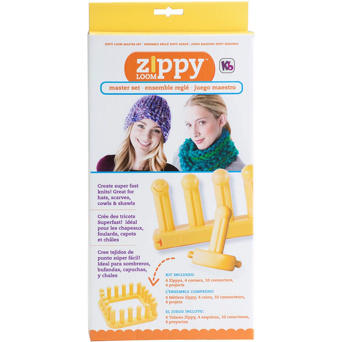 Authentic Knitting Board Bundle Zippy Master Set, Jumbo Gauge, Modular Loom