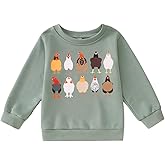 AG AGUU Toddler Boys Girls Thanksgiving Sweatshirt Cute Turkey Graphic Shirt Funny Chicken Print Pullover Tops Holiday Outfit