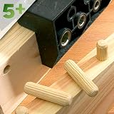 5Plus 21 Pcs Assorted Wooden Dowels M6 M8 M10 Grooved Fluted Pins Furniture view 4