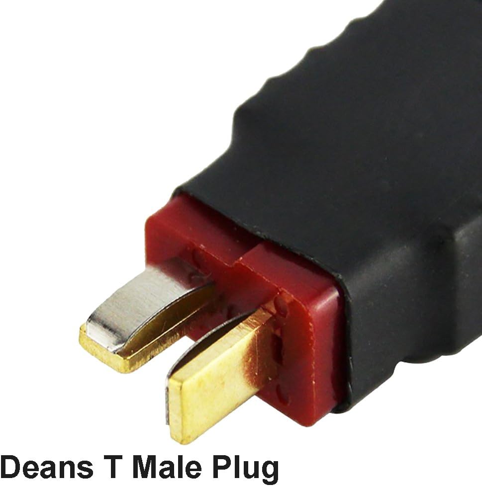 Youme Male Deans to Female TRX Traxxas Connector Wireless Adapter RC Charger Slash E Revo (4pcs/lot), Black, Small - Image 4