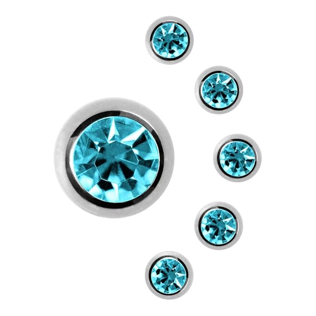 Blue Banana Body Piercing Bola Enjoyada Acero Quirúrgico 5mm