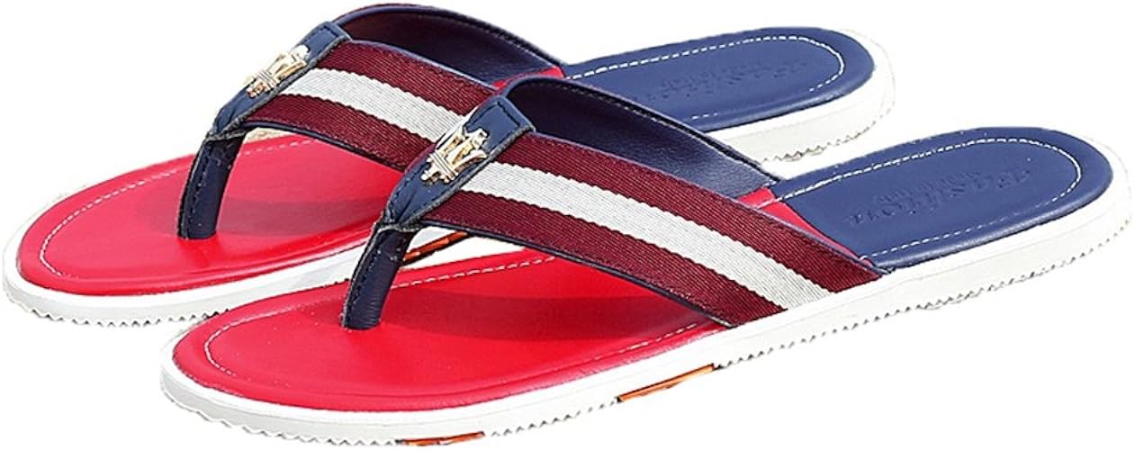 Amazon Co Jp ドドシューズ Jih サンダル ビーチサンダル メンズ おしゃれ トリコロール トングサンダル ゴム 島ぞうり 軽いアウトドア 黒 ネイビー ライトブラウン 白 赤い ファッション 歩きやすい 27cm Shoes Bags