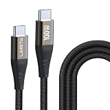 LIMETA 100W USB C to C Cable - Fast Charging & Data Transfer for MacBook, iPad Pro, Galaxy S21, Pixel, Nintendo Switch - Nylon Braided - PD 3.0 & Type C Compatible (1-Pack, 6.6ft)