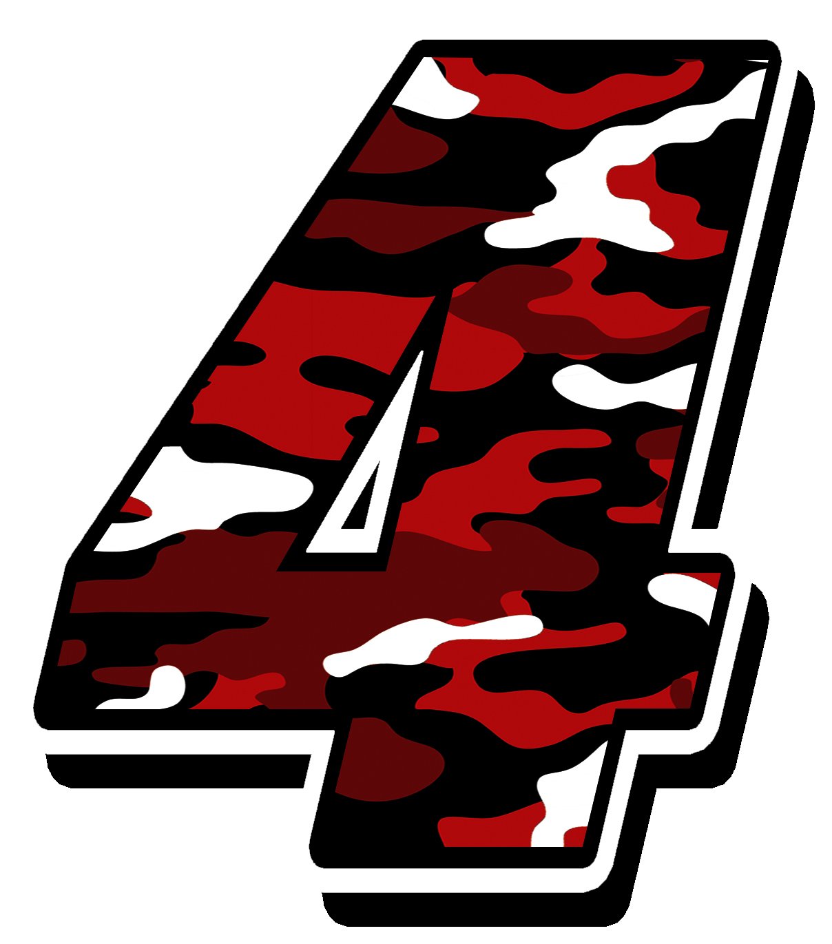 Biomar Labs® Adesivo Sticker Numero Racing 2 Gara Camouflage Mimetico Militare Rosso Auto Moto Cross Rally Sport Tuning N 222