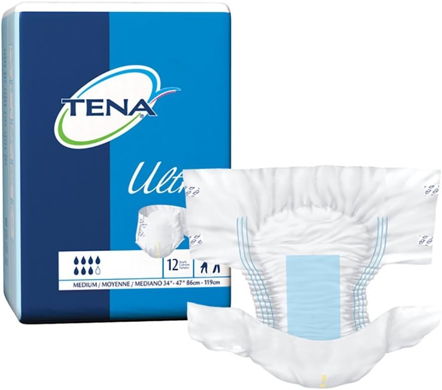 Tena Ultra Fitted Briefs Size Medium Pk/12: Health & Personal Care