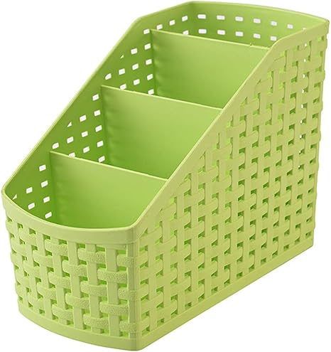 Caja de almacenamiento con varios compartimentos de ratán de imitación