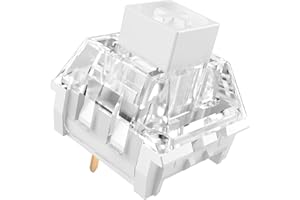 ZJMEHTY Kailh Box White Mechanical Keyboard Switches,3-Pin 45gf Clicky/Speed Typing/Gaming/Waterproof Switches(Kailh Box White,10Pcs)