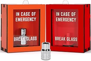 JULEASEL In Case of Emergency 10mm Socket, 2 Pack 10mm Emergency Socket Kits- Car Guy Gift - Garage Wall Art - Workshop Decor - Workshop Décor Socket Organizer, White Elephant Gifts Exchange