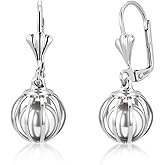 ALEXCRAFT 925 Sterling Silver Pearl Dangle Drop Earrings for Women Trendy Hypoallergenic Leverback 14k Gold Plated Lightweight Ball Pearl Earrings Dangling Statement Freshwater Pearls Jewelry Gifts