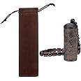 LUOZZY Snuff Dispenser Vial Bottle Portable Nasal Sniffer Tobacco Tube with Bag (A)