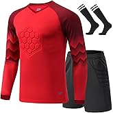 WEANGCW8238JIAN Kids Soccer Goalkeeper Jersey Mens Seaside Shirt Long Sleeve Training Soccer Jersey Youth Uniforms