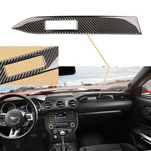 Car Interior Trim Carbon Fiber Center Console Panel Sticker For 2015-2017 Mustang